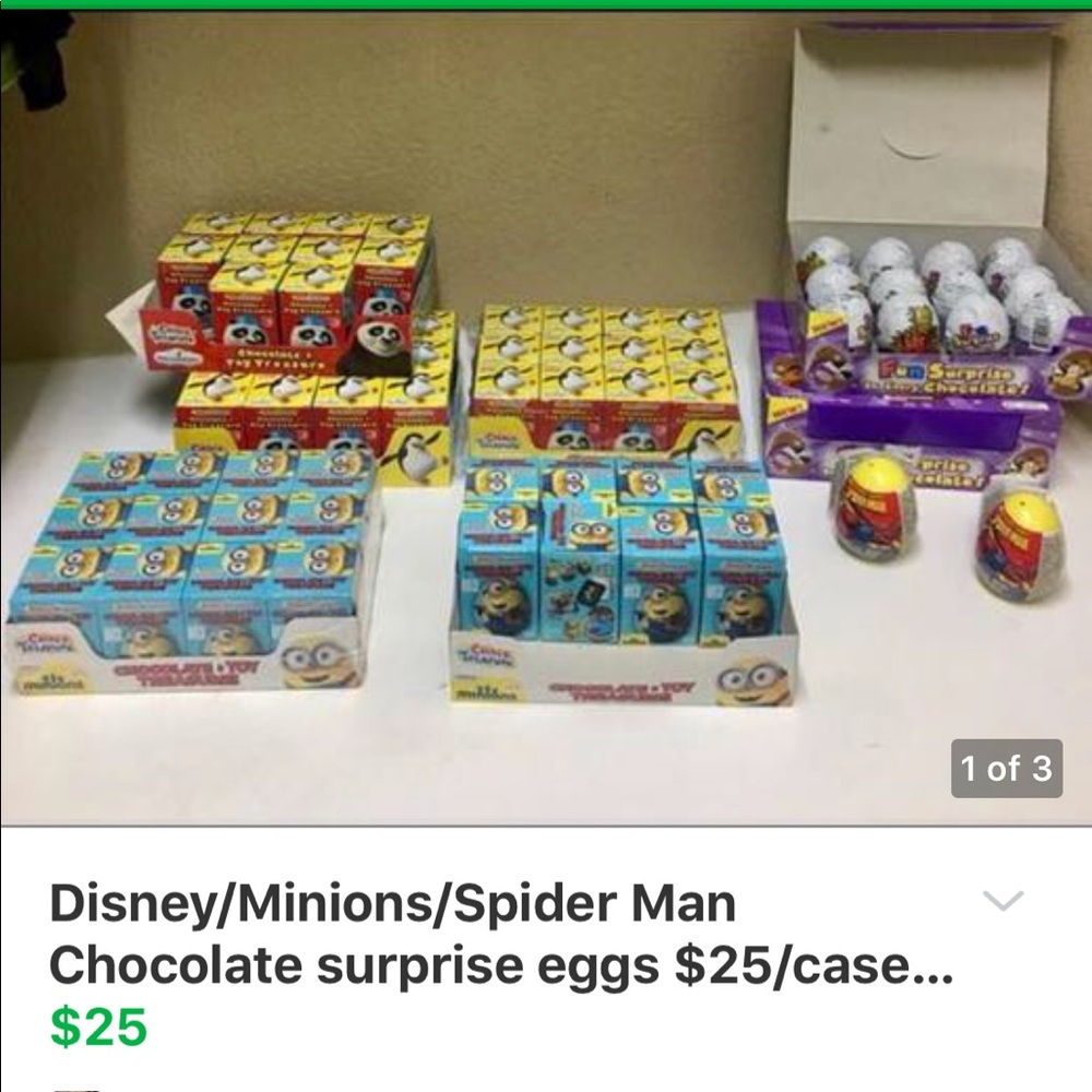 DreamWorks/Disney Chocolate surprise eggs